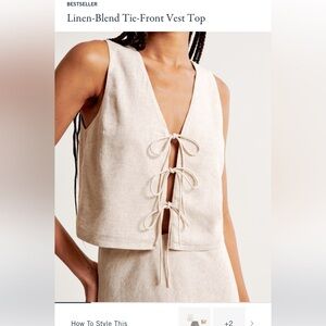 Linen blend toe front top never worn!